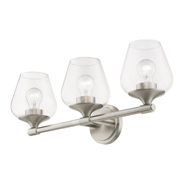 Livex Lighting 17473-91 Three Light Vanity Sconce, Brushed Nickel