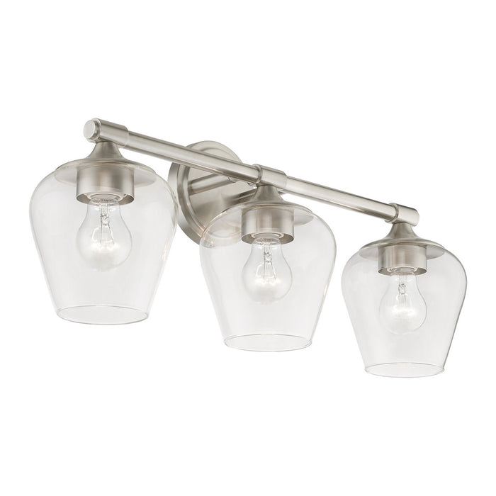 Livex Lighting 17473-91 Three Light Vanity Sconce, Brushed Nickel