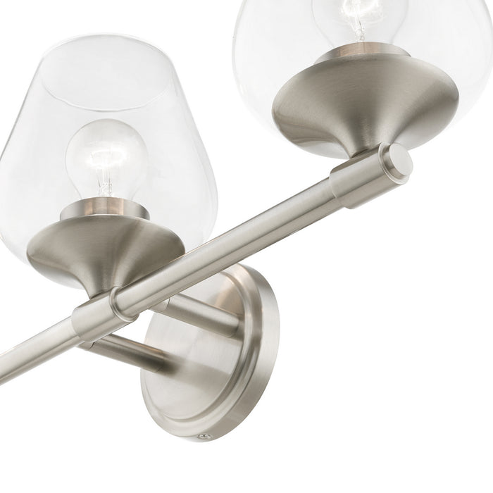 Livex Lighting 17473-91 Three Light Vanity Sconce, Brushed Nickel