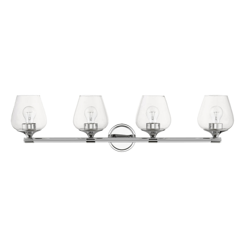 Livex Lighting 17474-05 Four Light Vanity Sconce, Polished Chrome