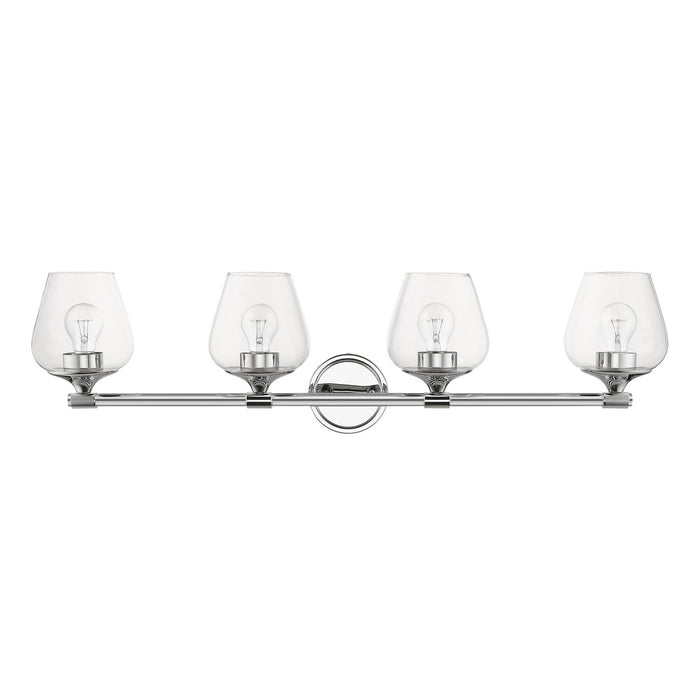 Livex Lighting 17474-05 Four Light Vanity Sconce, Polished Chrome