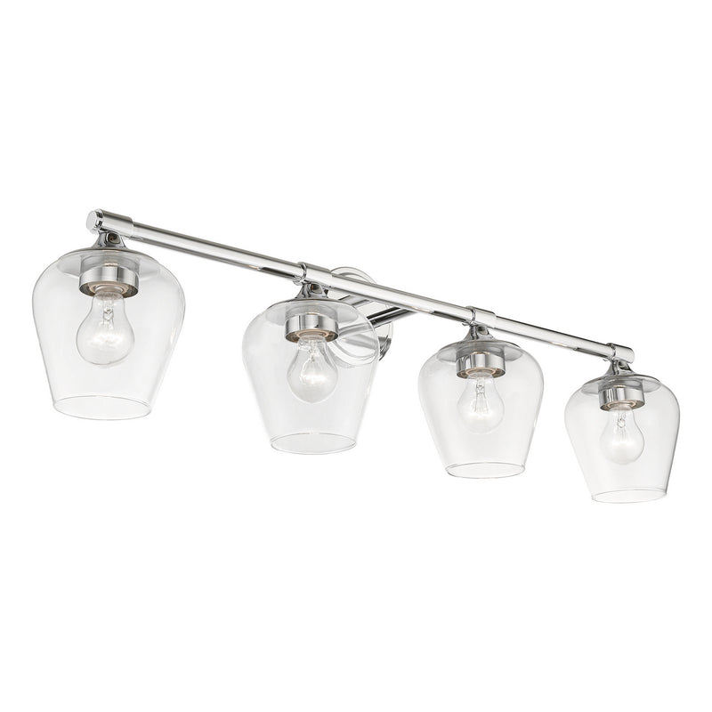 Livex Lighting 17474-05 Four Light Vanity Sconce, Polished Chrome