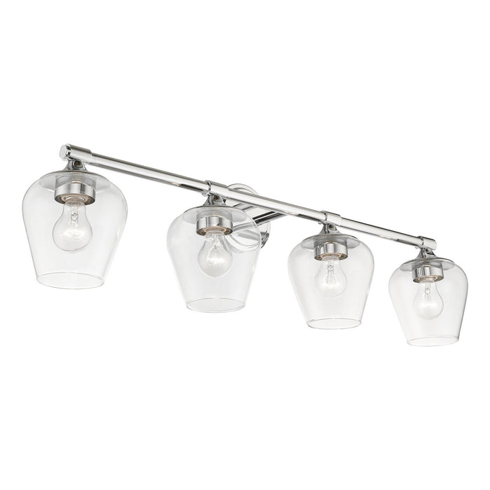 Livex Lighting 17474-05 Four Light Vanity Sconce, Polished Chrome