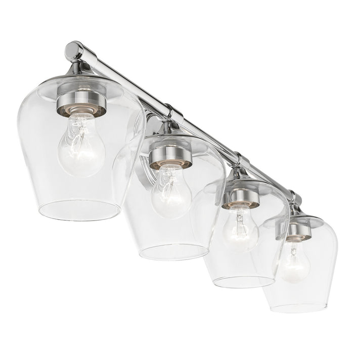 Livex Lighting 17474-05 Four Light Vanity Sconce, Polished Chrome