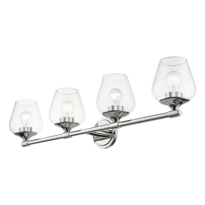 Livex Lighting 17474-05 Four Light Vanity Sconce, Polished Chrome