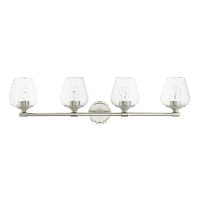 Livex Lighting 17474-91 Four Light Vanity Sconce, Brushed Nickel