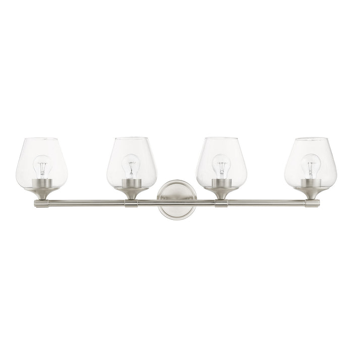 Livex Lighting 17474-91 Four Light Vanity Sconce, Brushed Nickel