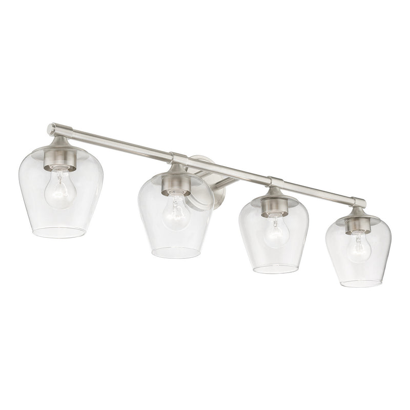 Livex Lighting 17474-91 Four Light Vanity Sconce, Brushed Nickel