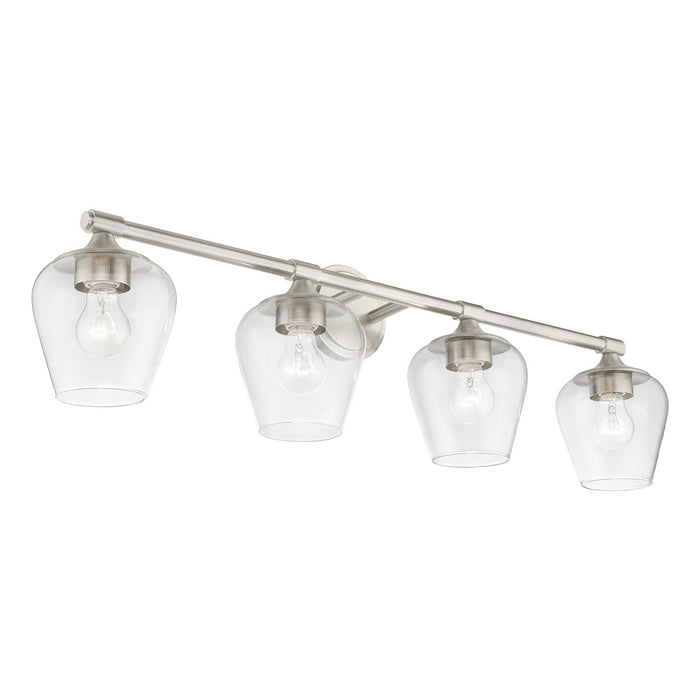 Livex Lighting 17474-91 Four Light Vanity Sconce, Brushed Nickel