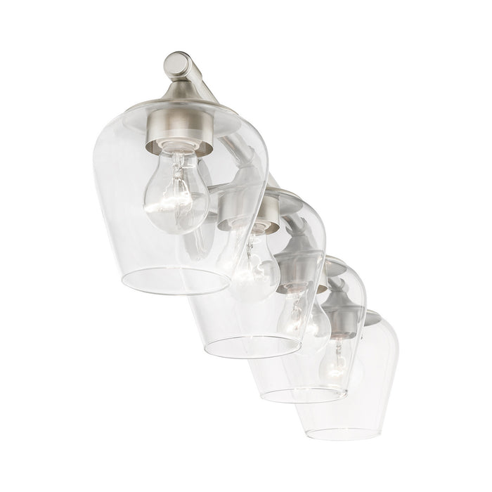 Livex Lighting 17474-91 Four Light Vanity Sconce, Brushed Nickel
