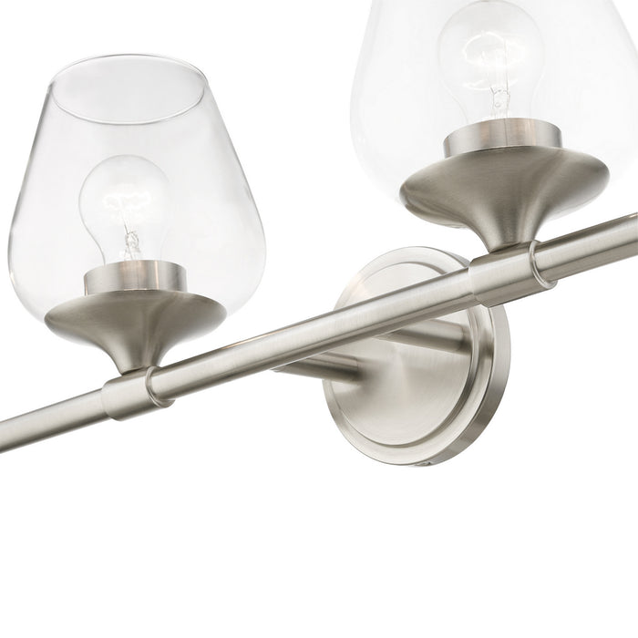 Livex Lighting 17474-91 Four Light Vanity Sconce, Brushed Nickel