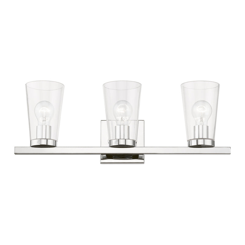 Livex Lighting 17623-05 Three Light Vanity Sconce, Polished Chrome