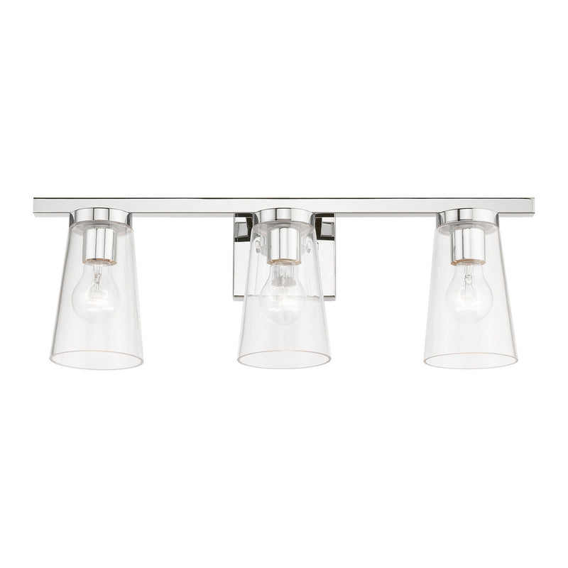 Livex Lighting 17623-05 Three Light Vanity Sconce, Polished Chrome