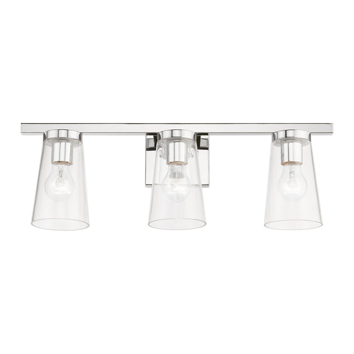 Livex Lighting 17623-05 Three Light Vanity Sconce, Polished Chrome