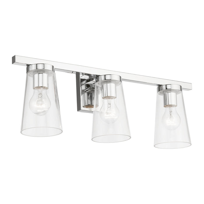 Livex Lighting 17623-05 Three Light Vanity Sconce, Polished Chrome