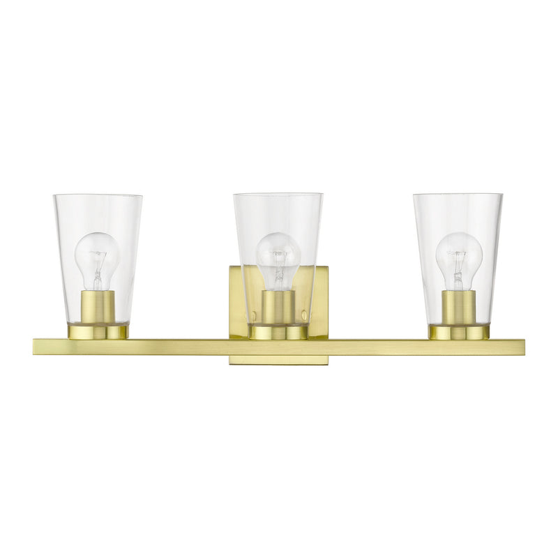 Livex Lighting 17623-12 Three Light Vanity Sconce, Satin Brass