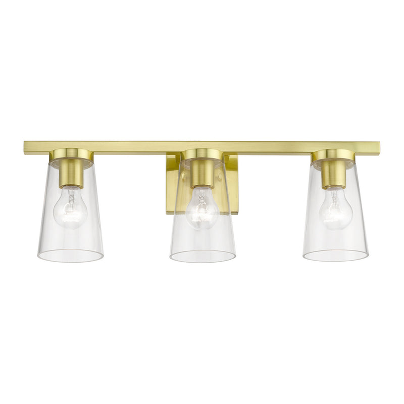 Livex Lighting 17623-12 Three Light Vanity Sconce, Satin Brass