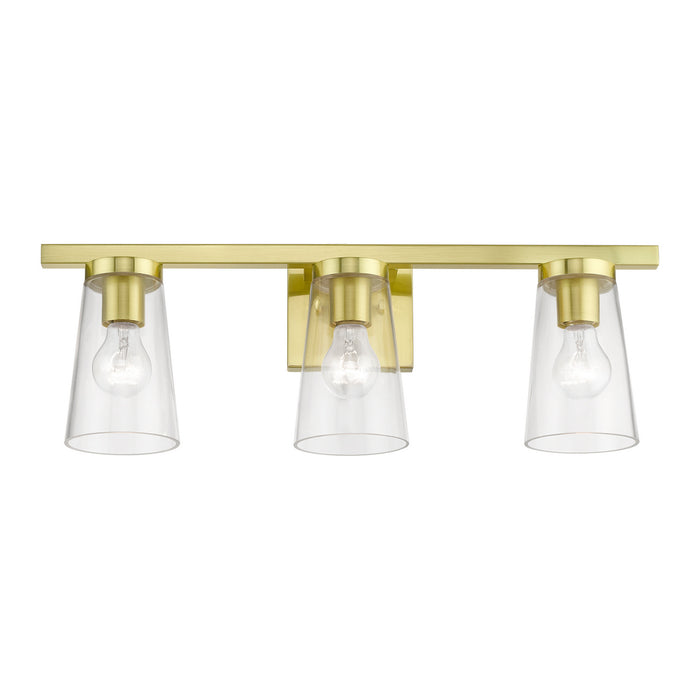 Livex Lighting 17623-12 Three Light Vanity Sconce, Satin Brass