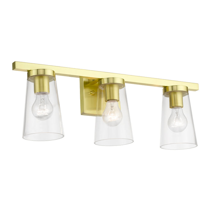 Livex Lighting 17623-12 Three Light Vanity Sconce, Satin Brass