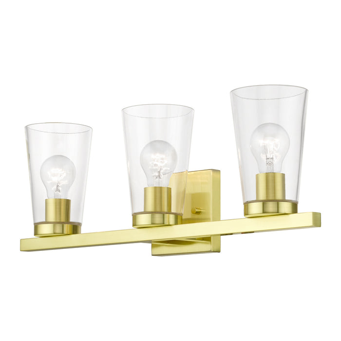 Livex Lighting 17623-12 Three Light Vanity Sconce, Satin Brass