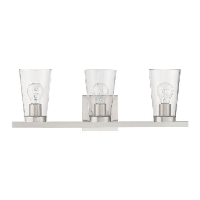 Livex Lighting 17623-91 Three Light Vanity Sconce, Brushed Nickel