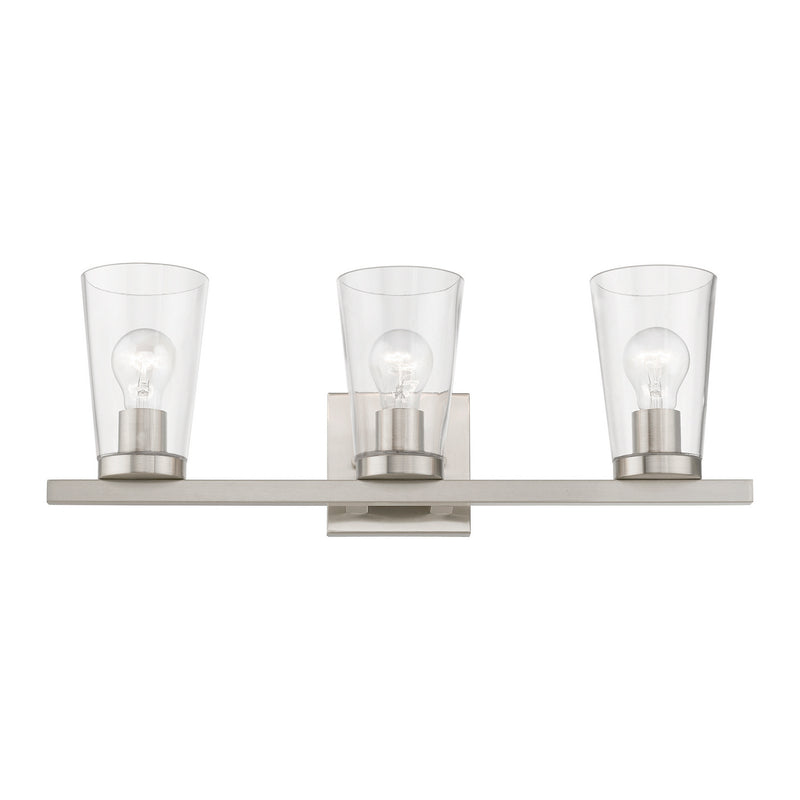 Livex Lighting 17623-91 Three Light Vanity Sconce, Brushed Nickel