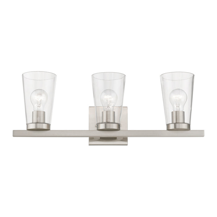 Livex Lighting 17623-91 Three Light Vanity Sconce, Brushed Nickel