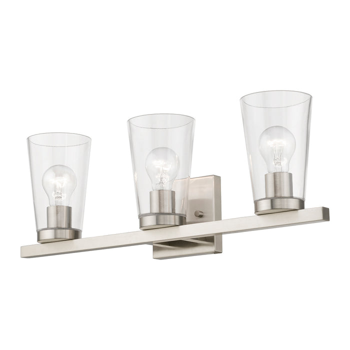 Livex Lighting 17623-91 Three Light Vanity Sconce, Brushed Nickel
