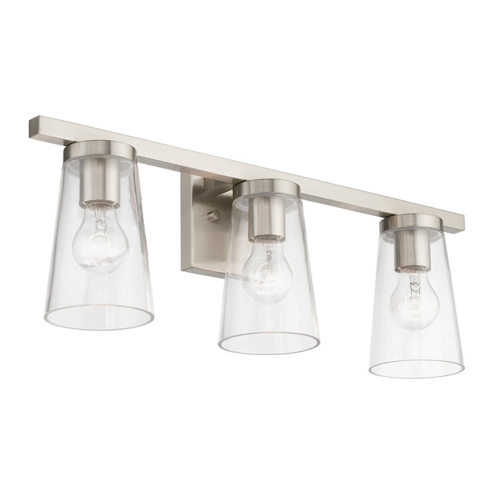 Livex Lighting 17623-91 Three Light Vanity Sconce, Brushed Nickel