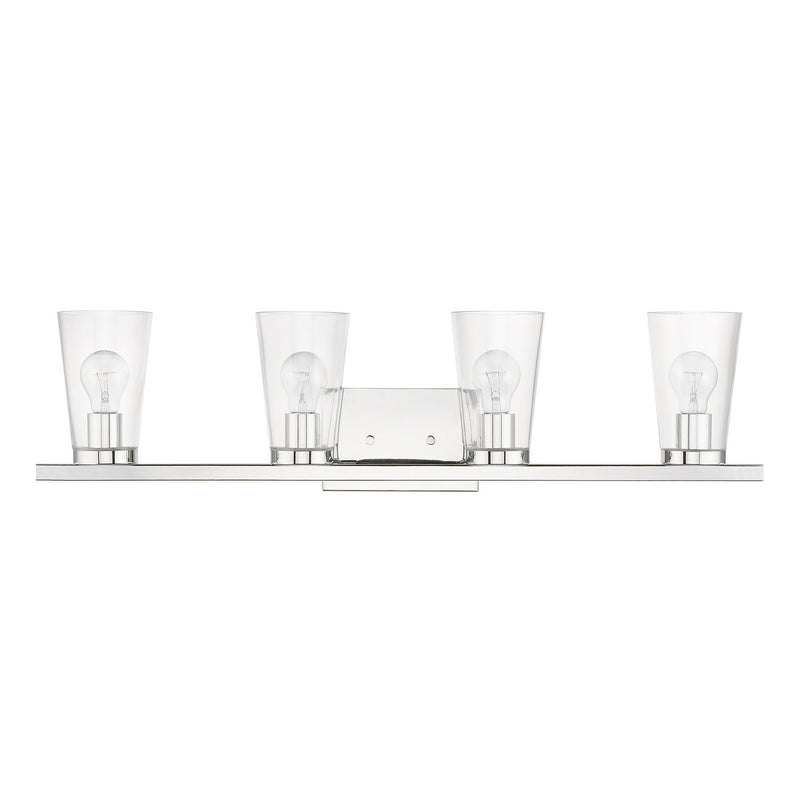 Livex Lighting 17624-05 Four Light Vanity Sconce, Polished Chrome