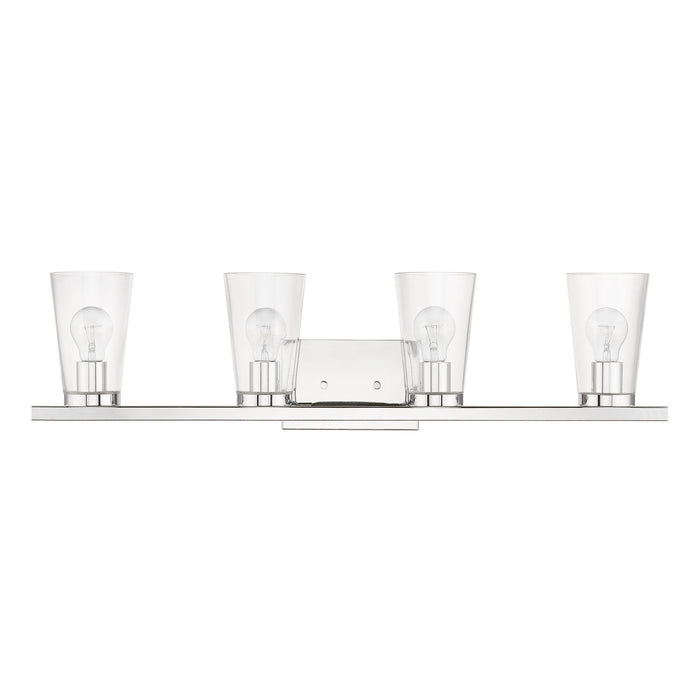 Livex Lighting 17624-05 Four Light Vanity Sconce, Polished Chrome
