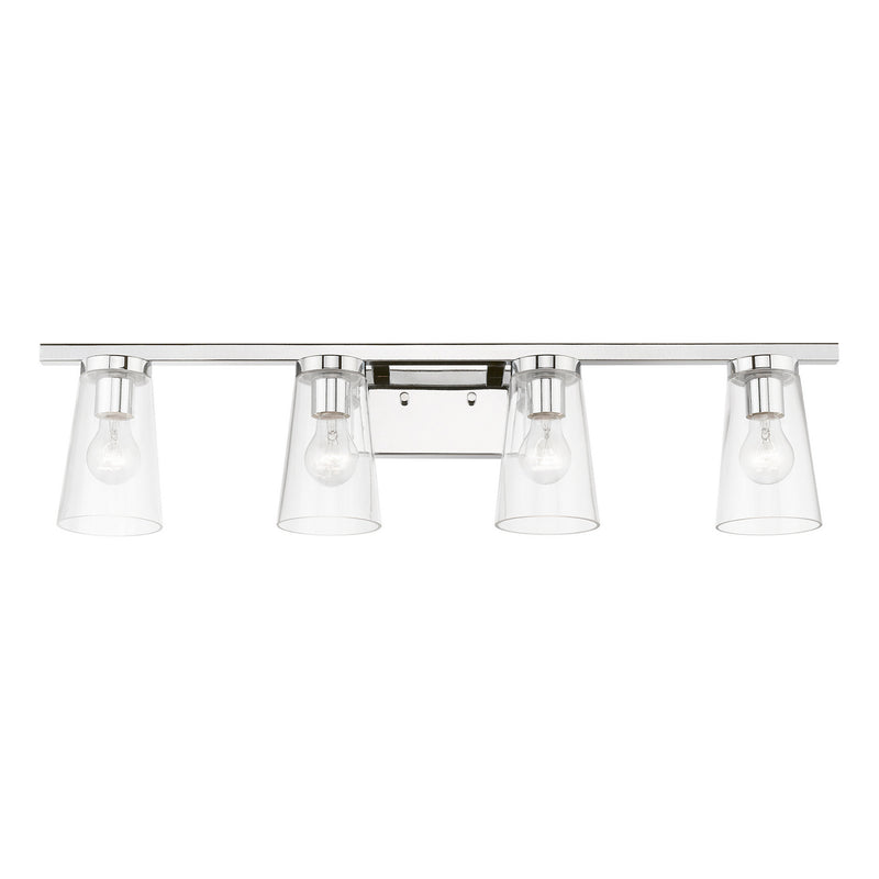 Livex Lighting 17624-05 Four Light Vanity Sconce, Polished Chrome