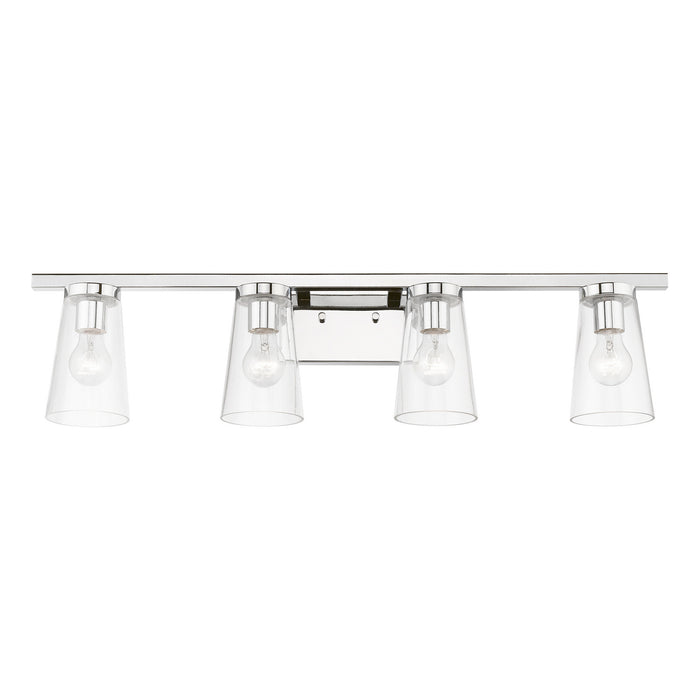 Livex Lighting 17624-05 Four Light Vanity Sconce, Polished Chrome