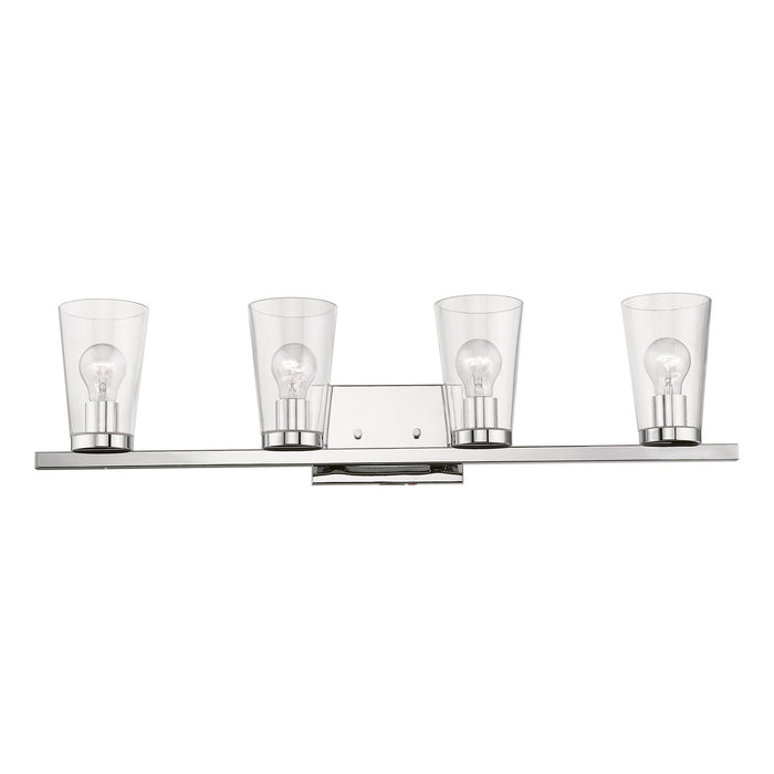 Livex Lighting 17624-05 Four Light Vanity Sconce, Polished Chrome