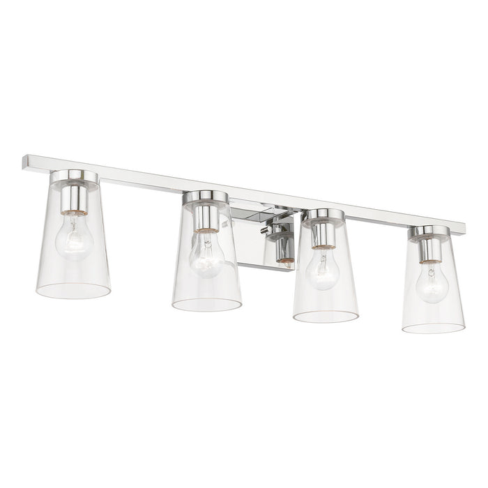 Livex Lighting 17624-05 Four Light Vanity Sconce, Polished Chrome