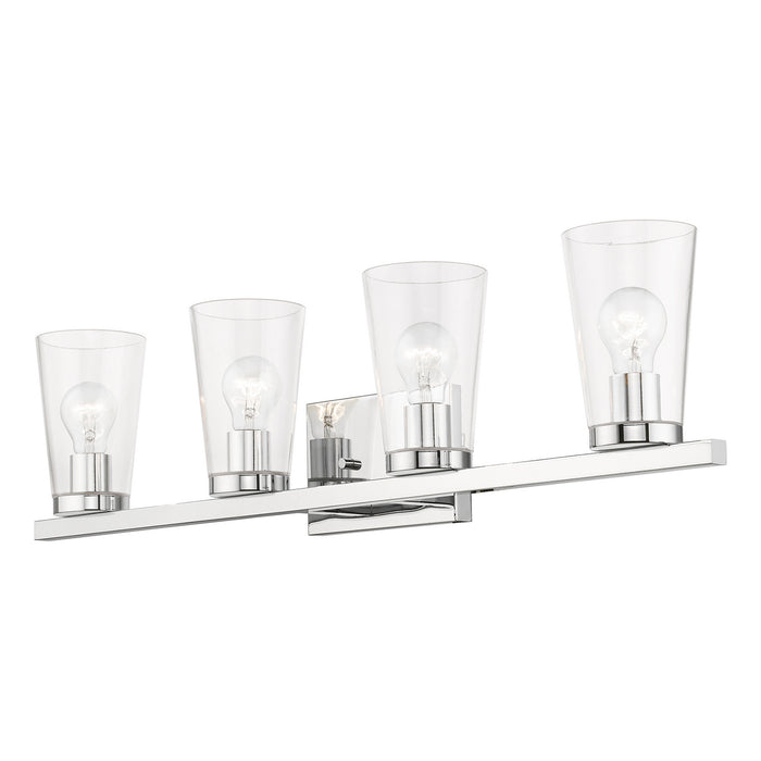 Livex Lighting 17624-05 Four Light Vanity Sconce, Polished Chrome