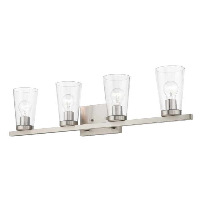 Livex Lighting 17624-91 Four Light Vanity Sconce, Brushed Nickel