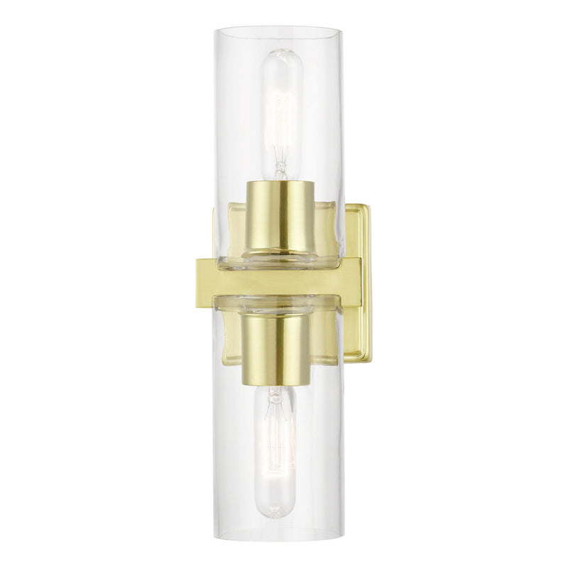 Livex Lighting 18032-12 Two Light Vanity Sconce, Satin Brass