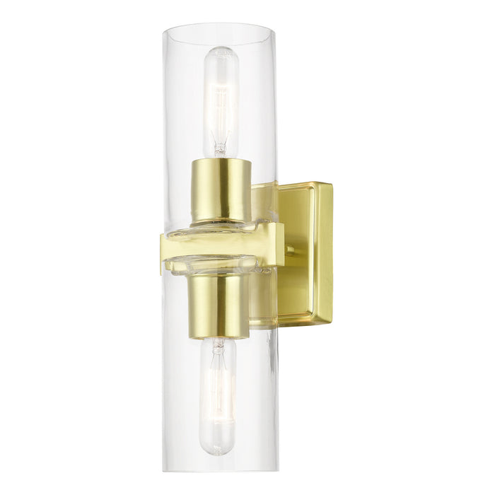 Livex Lighting 18032-12 Two Light Vanity Sconce, Satin Brass