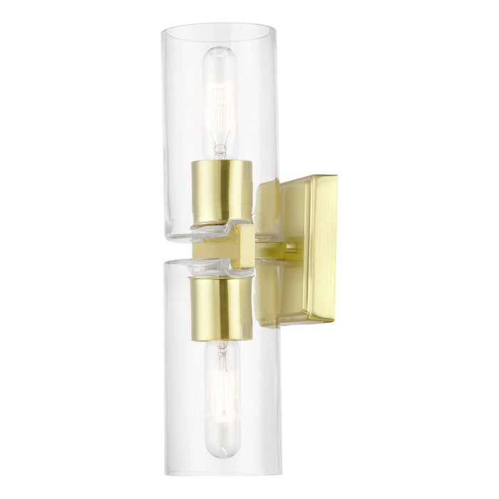 Livex Lighting 18032-12 Two Light Vanity Sconce, Satin Brass