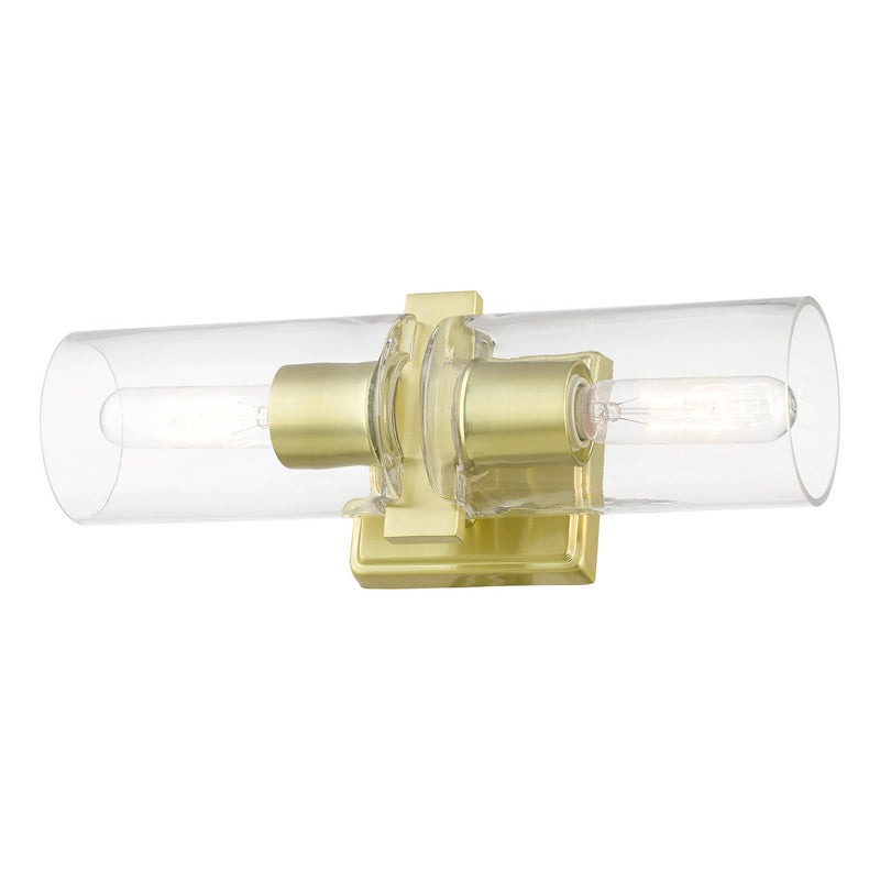 Livex Lighting 18032-12 Two Light Vanity Sconce, Satin Brass