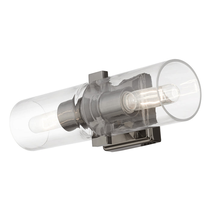 Livex Lighting 18032-46 Two Light Vanity Sconce, Black Chrome