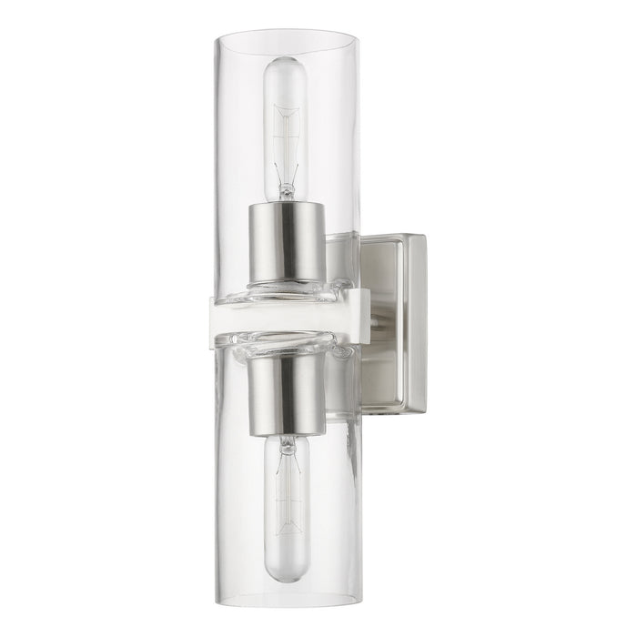 Livex Lighting 18032-91 Two Light Vanity Sconce, Brushed Nickel