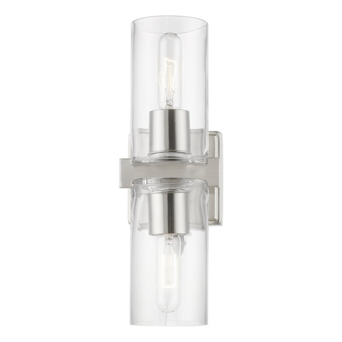 Livex Lighting 18032-91 Two Light Vanity Sconce, Brushed Nickel