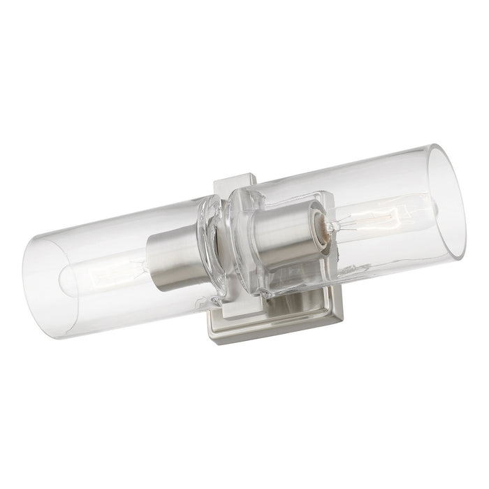 Livex Lighting 18032-91 Two Light Vanity Sconce, Brushed Nickel