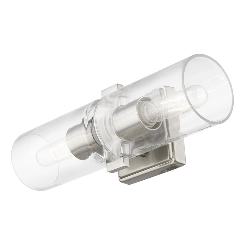 Livex Lighting 18032-91 Two Light Vanity Sconce, Brushed Nickel