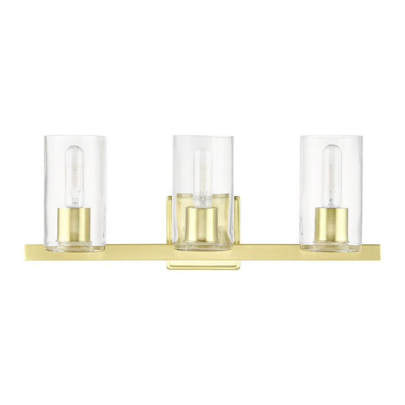 Livex Lighting 18033-12 Three Light Vanity Sconce, Satin Brass