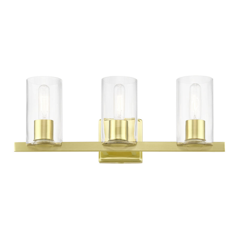 Livex Lighting 18033-12 Three Light Vanity Sconce, Satin Brass