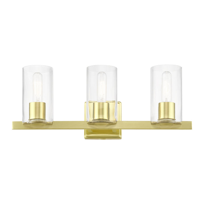 Livex Lighting 18033-12 Three Light Vanity Sconce, Satin Brass