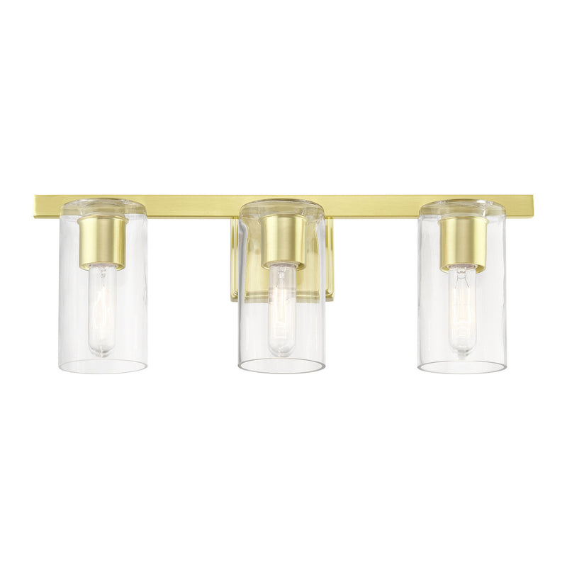 Livex Lighting 18033-12 Three Light Vanity Sconce, Satin Brass